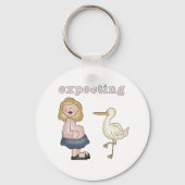 期待する母とコウノトリ キーホルダー (正面)