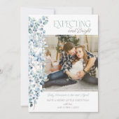 期待と明るい正方形の写真妊娠 シーズンカード (正面)