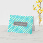 期待に応えるアクアミントパターン カード (黄色い花)