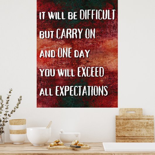 期待を上回る ポスター (キッチン)