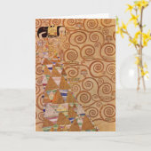 期待クリムトヴィンテージビクトリアンアールヌーボー カード (黄色い花)