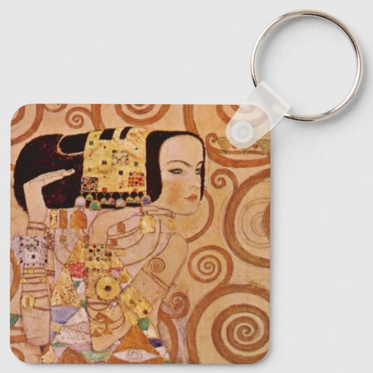 期待クリムトヴィンテージビクトリアンアールヌーボー キーホルダー (裏面)