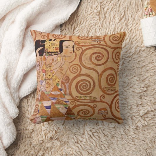 期待クリムトヴィンテージビクトリアンアールヌーボー クッション (ブランケット)