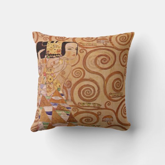 期待クリムトヴィンテージビクトリアンアールヌーボー クッション (裏面)