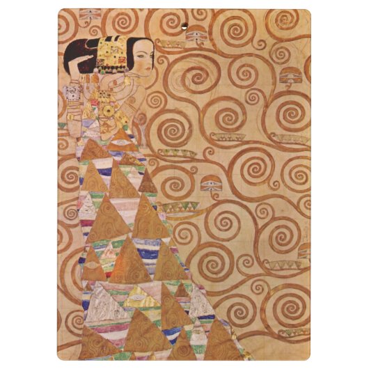 期待クリムトヴィンテージビクトリアンアールヌーボー クリップボード (裏面)