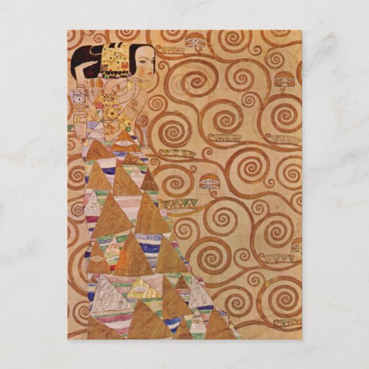 期待クリムトヴィンテージビクトリアンアールヌーボー ポストカード (正面)