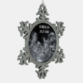 期待ベビークリスマスキープサク スノーフレークピューターオーナメント (左)