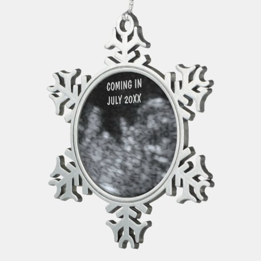 期待ベビークリスマスキープサク スノーフレークピューターオーナメント (右)