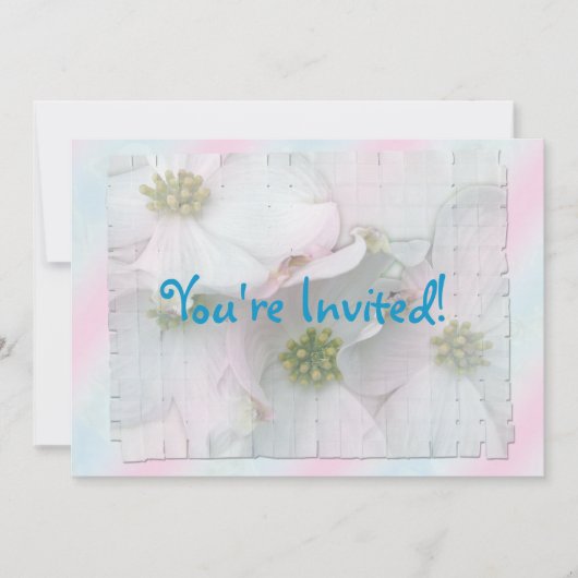 期待ベビー開花ハナミズキのシャワー招待状 招待状 (正面)