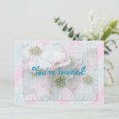 期待ベビー開花ハナミズキのシャワー招待状 招待状 (スタンド正面)