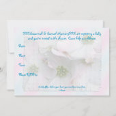 期待ベビー開花ハナミズキのシャワー招待状 招待状 (裏面)