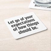 期待紙コースター スクエアペーパーコースター (アングル)