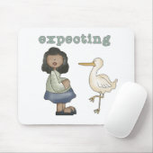 期待 – アフリカ系アメリカ人の母とコウノトリ マウスパッド (マウス)