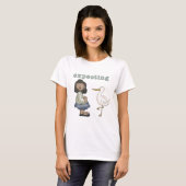 期待 – アフリカ系アメリカ人の母とコウノトリ Tシャツ (正面フル)