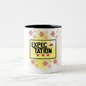 期待 | 悲痛なコーヒーマグ ツートーンマグカップ (中央)