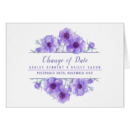 期日の変更アネモネ紫結婚の延期