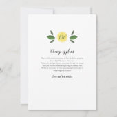 期日の変更ブライダルシャワー延期カード 招待状 (裏面)