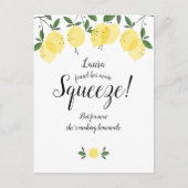 期日の変更ブライダルシャワー延期カード 案内ポストカード (正面)