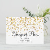 期日の変更ブライダルシャワー金ゴールド星 セーブザデート (スタンド正面)