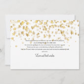 期日の変更ブライダルシャワー金ゴールド星 セーブザデート (裏面)