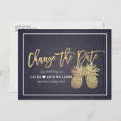 期日の延期結婚を変更する 案内ポストカード (正面/裏面)