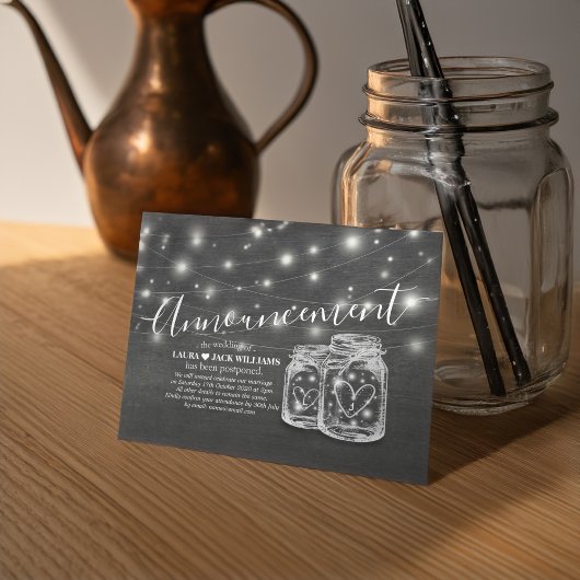 期日の延期結婚期間を変更する 案内ポストカード