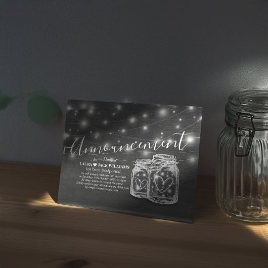 期日の延期結婚期間を変更する 案内ポストカード