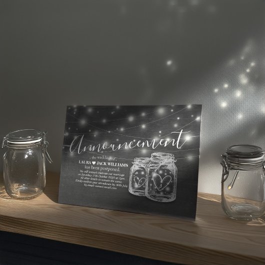 期日の延期結婚期間を変更する 案内ポストカード