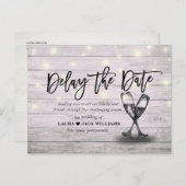 期日の結婚延期変更を遅滞させる 案内ポストカード (正面/裏面)