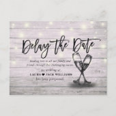 期日の結婚延期変更を遅滞させる 案内ポストカード (正面)