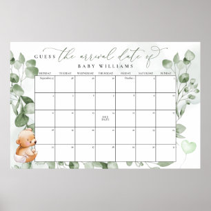 期日カレンダーの負担を推測する ポスター