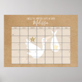 期日カレンダーKraft赤ちゃんシャワーゲームを推測 ポスター (正面)