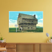 期間ブロックハウスの外部ビュー キャンバスプリント (インサイチュ (リビング))