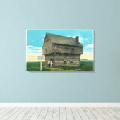 期間ブロックハウスの外部ビュー キャンバスプリント (インサイチュ (ウッドフロア))