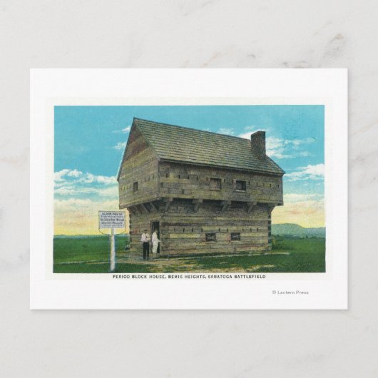 期間ブロックハウスの外部ビュー ポストカード (正面)