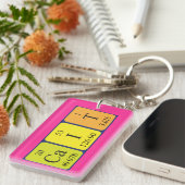 期間別テーブル名のキーリングのキャッシュ キーホルダー (正面右)