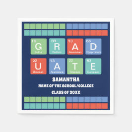 期間表要素卒業パーティ スタンダードカクテルナプキン