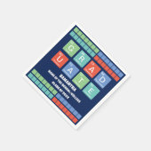 期間表要素卒業パーティ スタンダードカクテルナプキン (角)