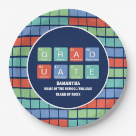 期間表要素卒業パーティ ペーパープレート