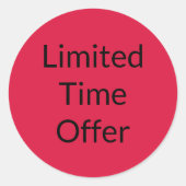 期間限定プラン赤 ラウンドシール (正面)