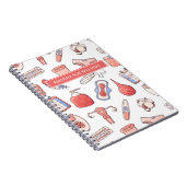 期間/月経周期 – あなたの名前/モノグラム ノートブック (右側)