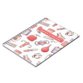 期間/月経周期 – あなたの名前/モノグラム ノートブック (左側)