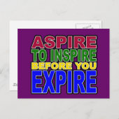 期限が切れインスパイアる前に希望する ポストカード (正面/裏面)
