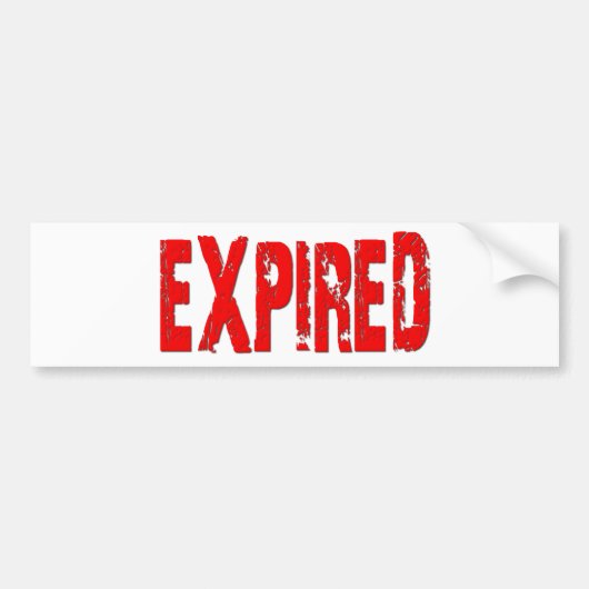 期限切れ バンパーステッカー (正面)