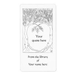 木々が一緒に成長する本プレート ラベル