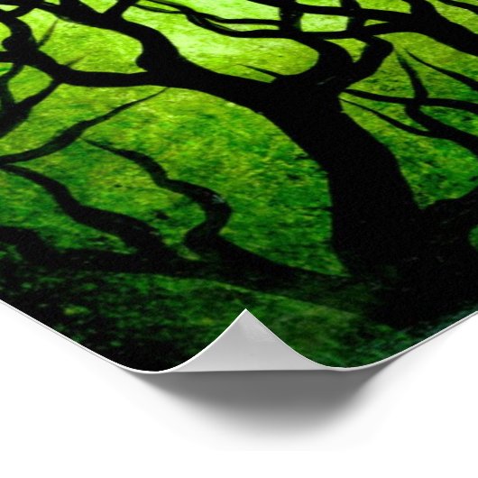 木々が上を見上げている ポスター (角)