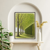 木々が並ぶ小道 | 植物の風景アート ポスター