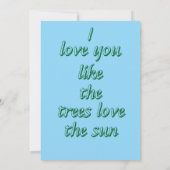 木々が太陽を愛するように サンキューカード (裏面)