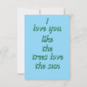 木々が太陽を愛するように サンキューカード (裏面)