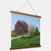 木々が美しい風景 吊り下げ型タペストリー (傾斜あり)